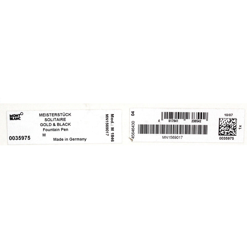 2008 MONTBLANC SOLITAIRE LEGRAND N°146 GOLD & BLACK 18K M NIB FOUNTAIN PEN NEVER INKED OFFERED BY ANTIQUE DIGGER