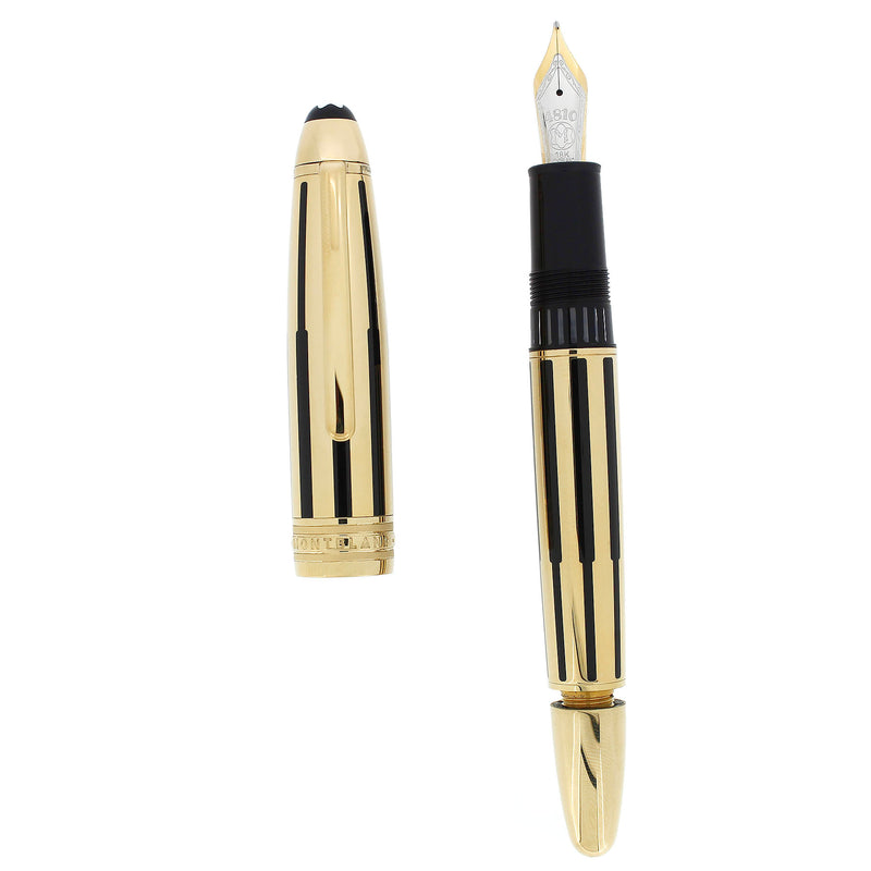 2008 MONTBLANC SOLITAIRE LEGRAND N°146 GOLD & BLACK 18K M NIB FOUNTAIN PEN NEVER INKED OFFERED BY ANTIQUE DIGGER