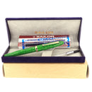 1992 SAILOR MAGELLAN JADE GREEN 14K H-B NIB FOUNTAIN PEN NEW IN BOX NEVER INKED OFFERED BY ANTIQUE DIGGER