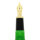1992 SAILOR MAGELLAN JADE GREEN 14K H-M NIB FOUNTAIN PEN STICKERED NEW IN BOX OFFERED BY ANTIQUE DIGGER