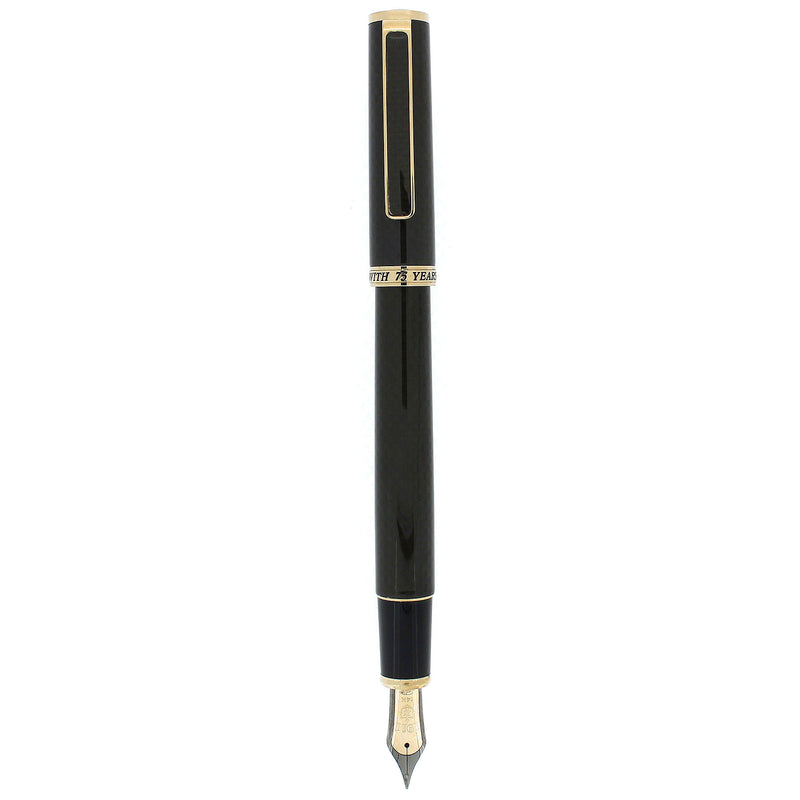 NEVER INKED 1986 SAILOR 75TH ANNIVERSARY CARBON FIBER FOUNTAIN PEN OFFERED BY ANTIQUE DIGGER