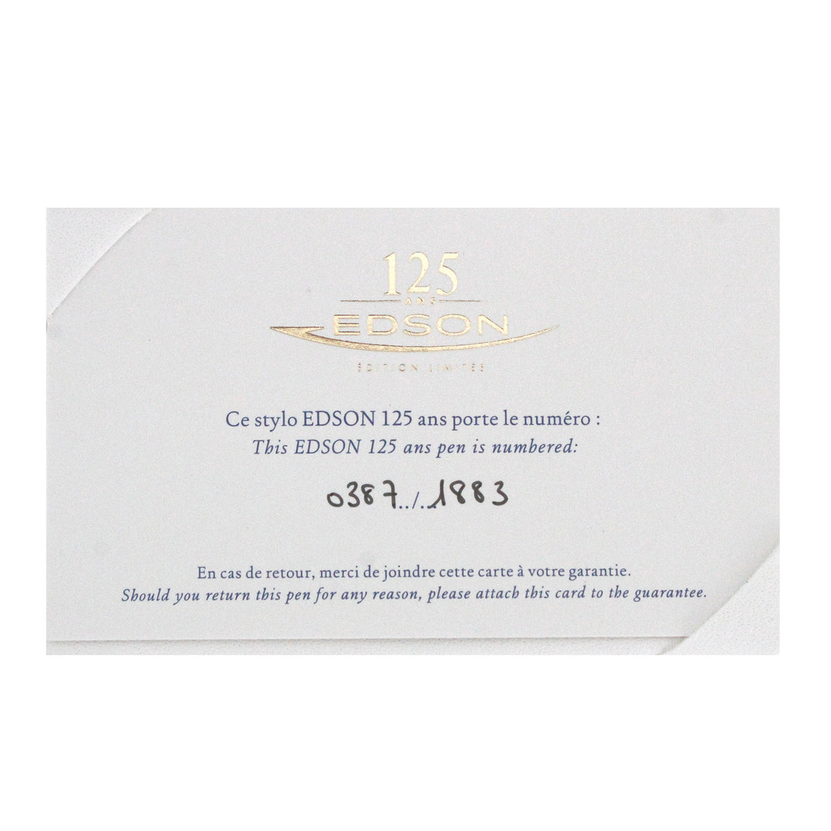 2008 WATERMAN EDSON 125TH ANNIVERSARY LIMITED EDITION 387/1883 FOUNTAI