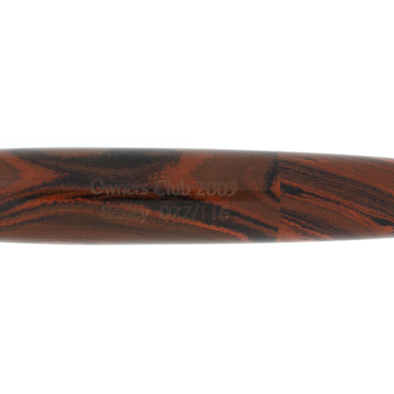 2009 BEXLEY OWNERS CLUB LIMITED EDITION RED/BLACK EBONITE FOUNTAIN PEN MINT OFFERED BY ANTIQUE DIGGER