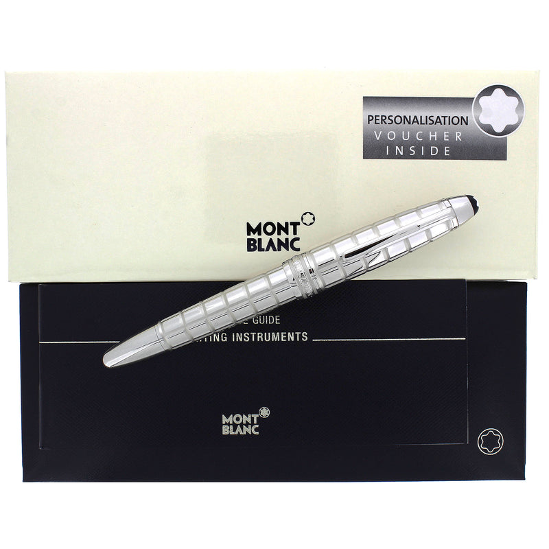 2009 MONTBLANC SOLITAIRE LEGRAND N°146 PLATINUM FACETED 18K M NIB FOUNTAIN PEN NEVER INKED OFFERED BY ANTIQUE DIGGER