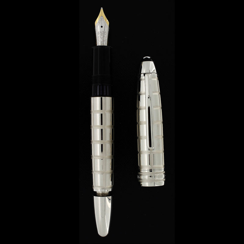 2009 MONTBLANC SOLITAIRE LEGRAND N°146 PLATINUM FACETED 18K M NIB FOUNTAIN PEN NEVER INKED OFFERED BY ANTIQUE DIGGER
