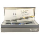 1999 PARKER SONNET CISELE STERLING SILVER FOUNTAIN PEN 18K BROADE NIB NEVER INKED NEW IN BOX OFFERED BY ANTIQUE DIGGER