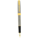 1999 PARKER SONNET CISELE STERLING SILVER FOUNTAIN PEN 18K BROADE NIB NEVER INKED NEW IN BOX OFFERED BY ANTIQUE DIGGER