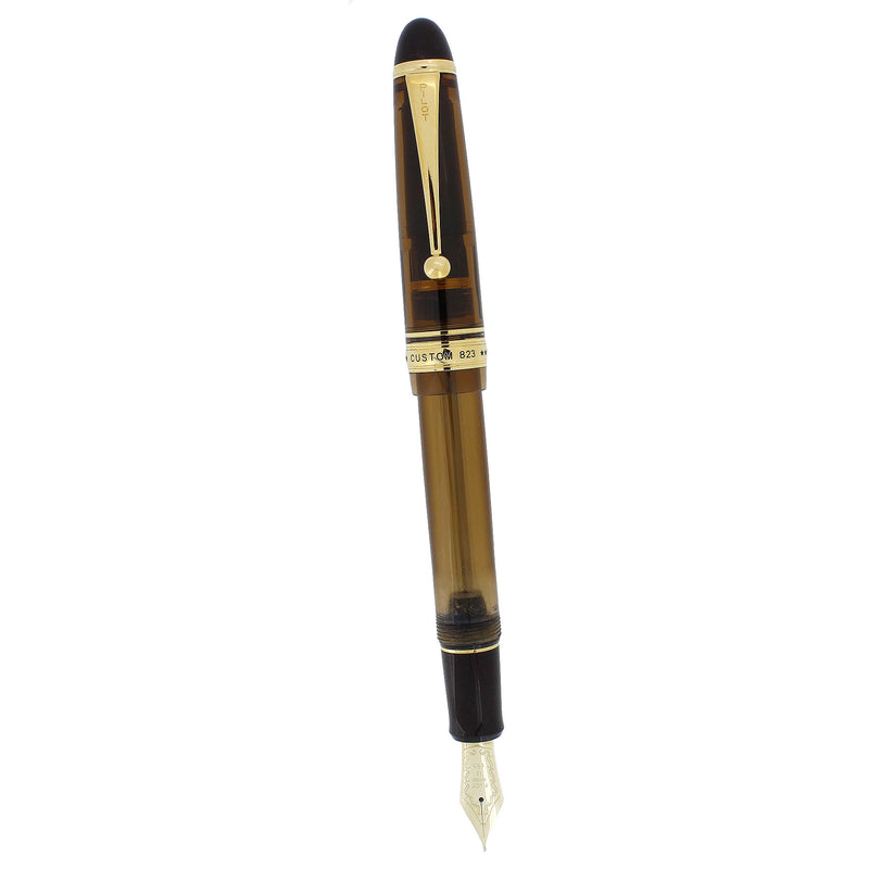 2009 PILOT CUSTOM 823 AMBER VACUUM-FILLER 14K