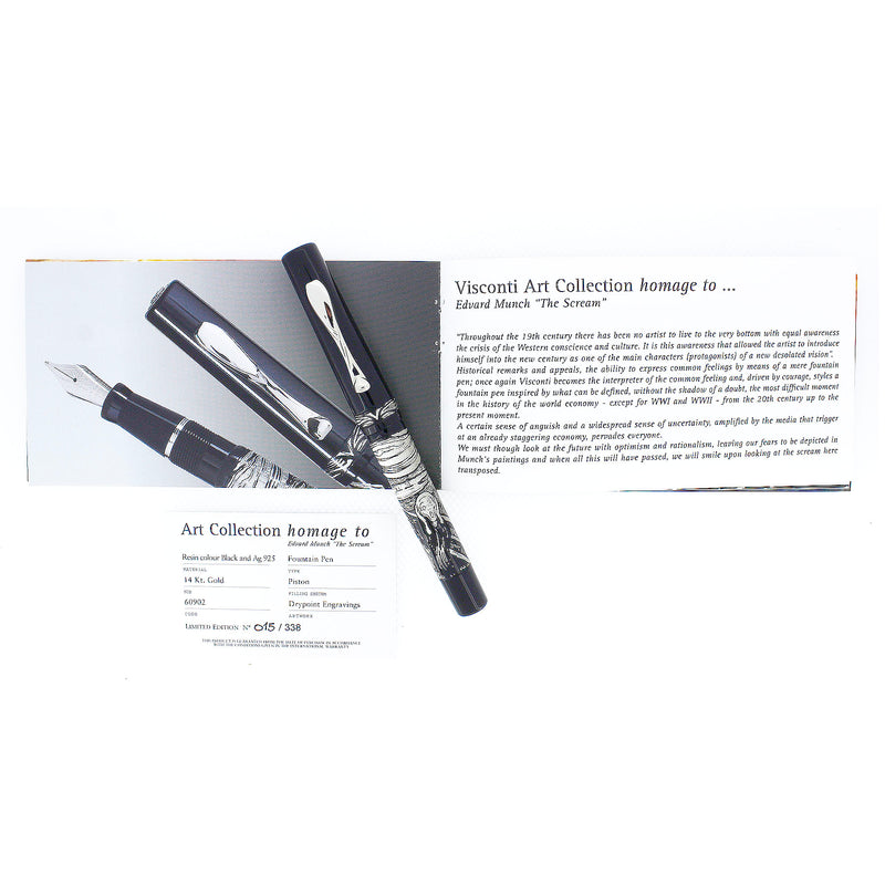 2009 VISCONTI "THE SCREAM" BY EDVARD MUNCH LIMITED EDITION 15/338 FOUNTAIN PEN NEVER INKED OFFERED BY ANTIQUE DIGGER