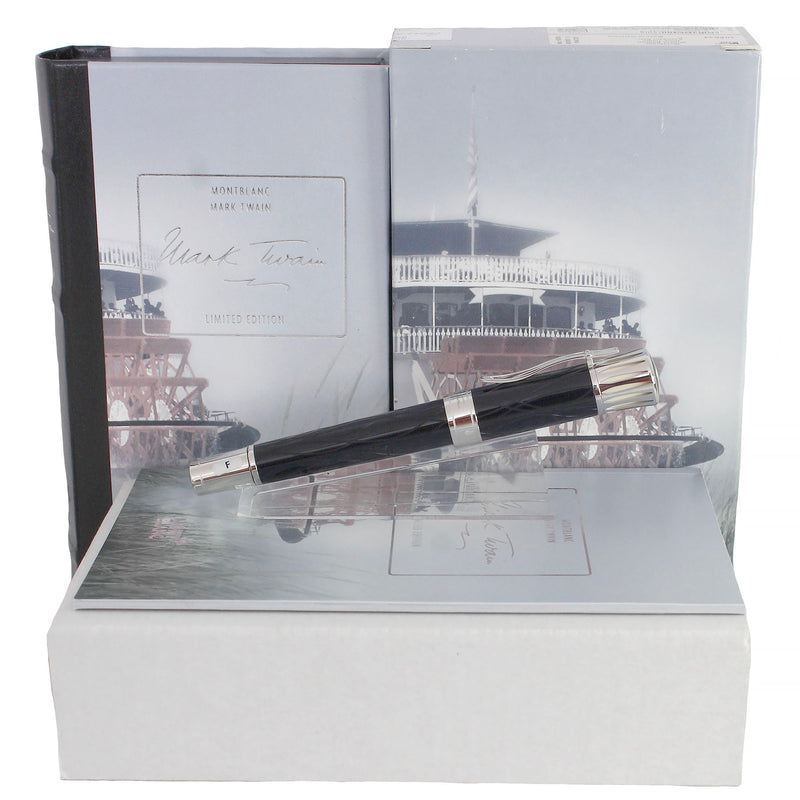 2010 MONTBLANC MARK TWAIN WRITERS SERIES 18K FINE NIB FOUNTAIN PEN NEV