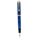 NEVER INKED 2010 PELIKAN M800 BLUE-O- BLUE SPECIAL EDITION 18K MED NIB FOUNTAIN PEN OFFERED BY ANTIQUE DIGGER