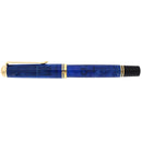 NEVER INKED 2010 PELIKAN M800 BLUE-O- BLUE SPECIAL EDITION 18K MED NIB FOUNTAIN PEN OFFERED BY ANTIQUE DIGGER