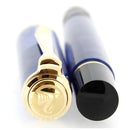 NEVER INKED 2010 PELIKAN M800 BLUE-O- BLUE SPECIAL EDITION 18K MED NIB FOUNTAIN PEN OFFERED BY ANTIQUE DIGGER