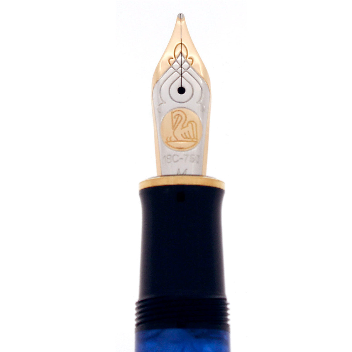 NEVER INKED 2010 PELIKAN M800 BLUE-O-BLUE SPECIAL EDITION 18K MED NIB