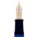 NEVER INKED 2010 PELIKAN M800 BLUE-O- BLUE SPECIAL EDITION 18K MED NIB FOUNTAIN PEN OFFERED BY ANTIQUE DIGGER