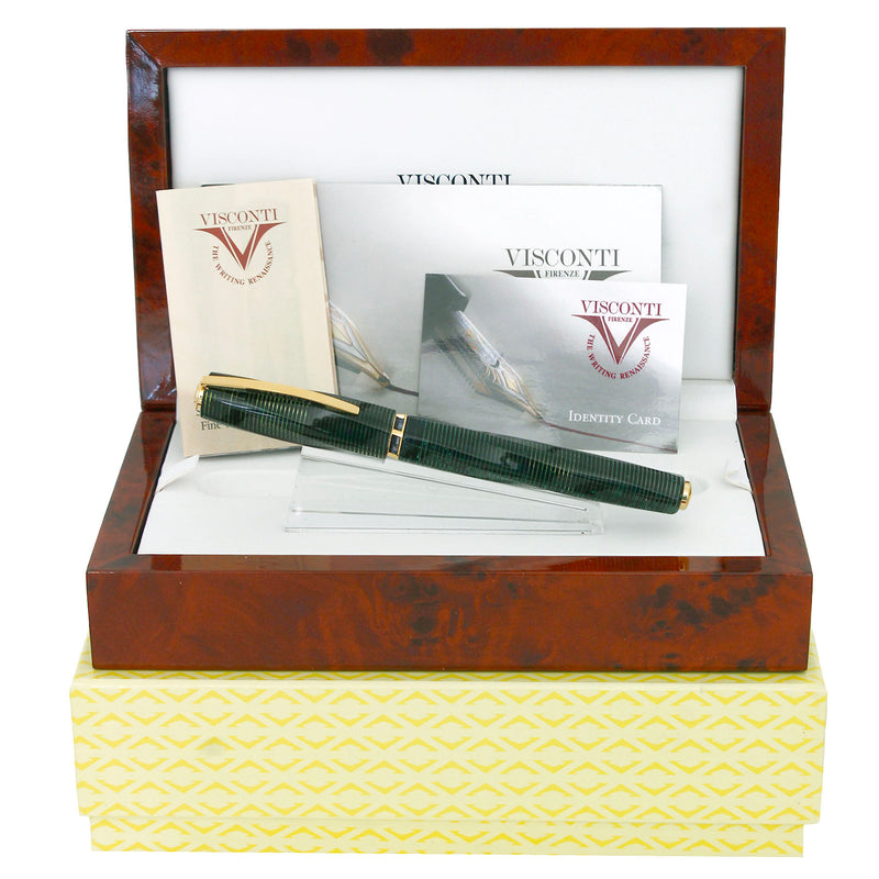 2010 VISCONTI COSMOPOLITAN GREEN PEARL LIMITED EDITION 19/22 FOUNTAIN PEN MINT BOXED OFFERED BY ANTIQUE DIGGER