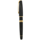 2010 WATERMAN CHARLESTON BLACK W/GOLD TRIM 18K MEDIUM NIB FOUNTAIN PEN NEW IN BOX OFFERED BY ANTIQUE DIGGER