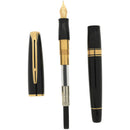 2010 WATERMAN CHARLESTON BLACK W/GOLD TRIM 18K MEDIUM NIB FOUNTAIN PEN NEW IN BOX OFFERED BY ANTIQUE DIGGER