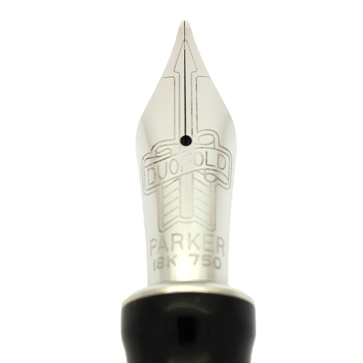 2002 PARKER DUOFOLD SPECIAL EDITION BLACK MOSAIC 18K MED NIB FOUNTAIN