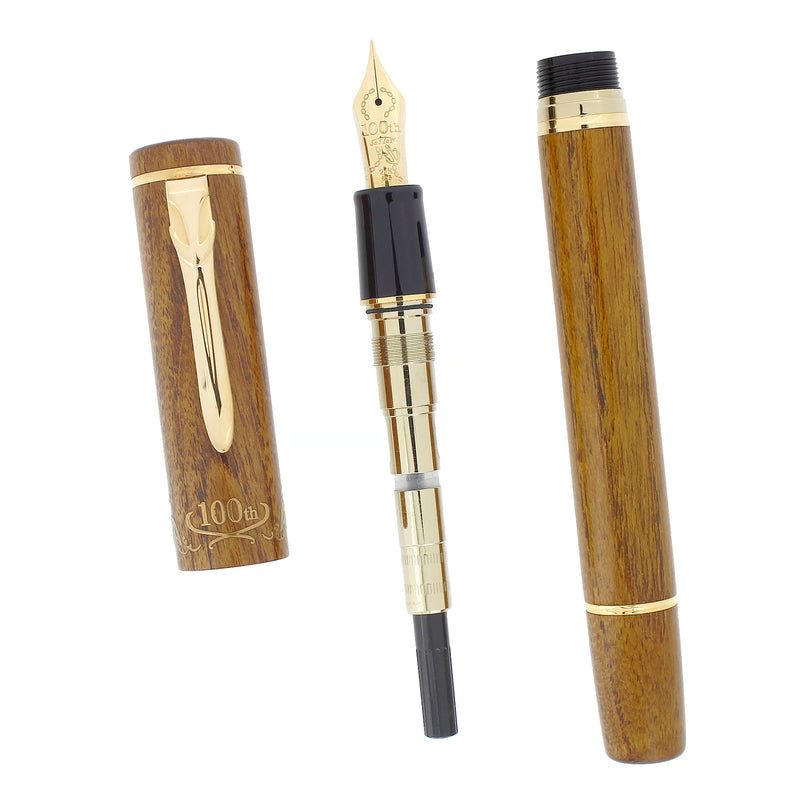 NEVER INKED 2011 SAILOR 100TH ANNIVERSARY SHIMA-KUWA WOOD 21K H-M NIB FOUNTAIN PEN OFFERED BY ANTIQUE DIGGER