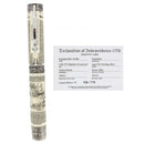 2011 VISCONTI DECLARATION OF INDEPENDENCE LIMITED EDITION 168/776 FOUNTAIN PEN NEVER INKED OFFERED BY ANTIQUE DIGGER