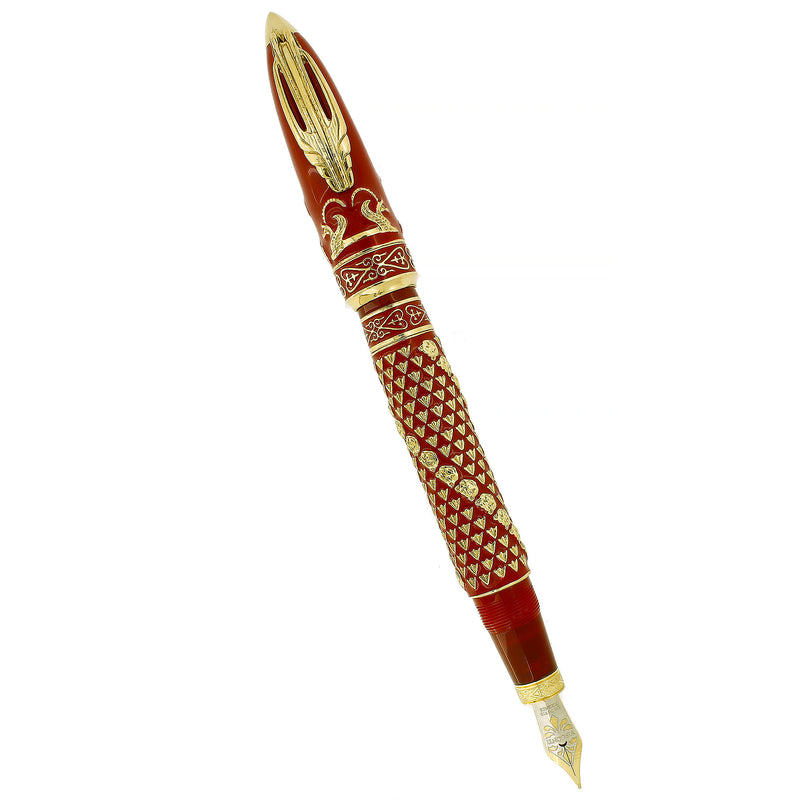 2011 VISCONTI THE GOLDEN MAN VERMEIL LIMITED EDITION FOUNTAIN PEN NEVER INKED OFFERED BY ANTIQUE DIGGER