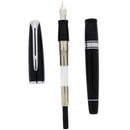 2010 WATERMAN CHARLESTON BLACK W/RHOUDIUM TRIM 18K NIB FOUNTAIN PEN NEW IN BOX OFFERED BY ANTIQUE DIGGER