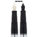 2010 WATERMAN CHARLESTON BLACK W/RHOUDIUM TRIM 18K NIB FOUNTAIN PEN NEW IN BOX  - Fine Nib OFFERED BY ANTIQUE DIGGER