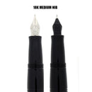 2010 WATERMAN CHARLESTON BLACK W/RHOUDIUM TRIM 18K NIB FOUNTAIN PEN NEW IN BOX  - Medium Nib OFFERED BY ANTIQUE DIGGER