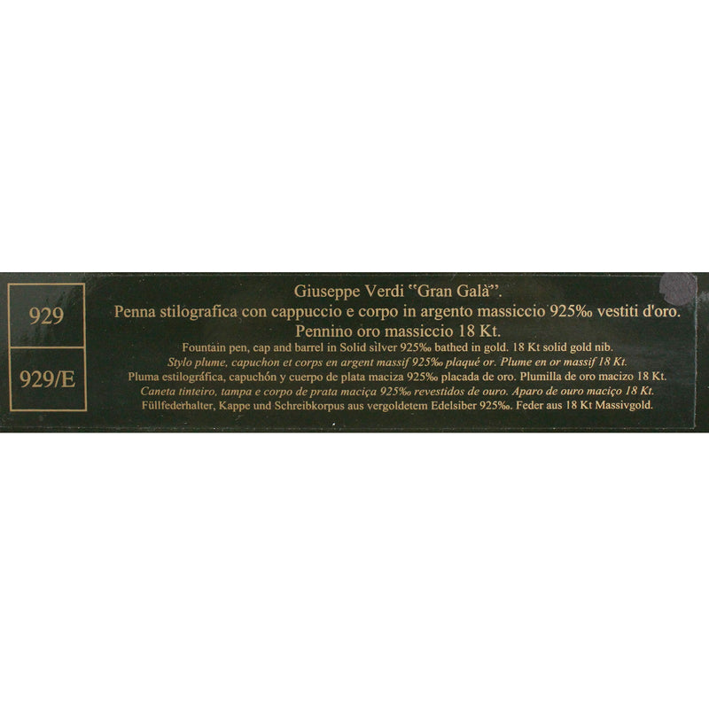 2013 AURORA GIUSEPPE VERDI GRAN GALA 200th ANNIVERSARY LIMITED EDITION 1285/1919 FOUNTAIN PEN BOXED MINT OFFERED BY ANTIQUE DIGGER