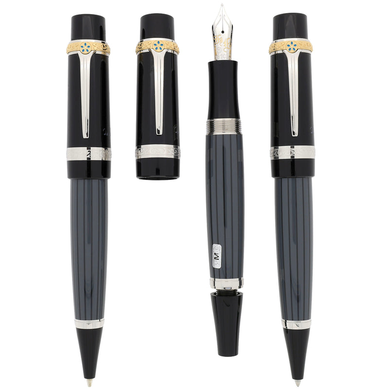 2013 MONTBLANC HONORE de BALZAC 3 PIECE WRITER'S SERIES LIMITED EDITIO