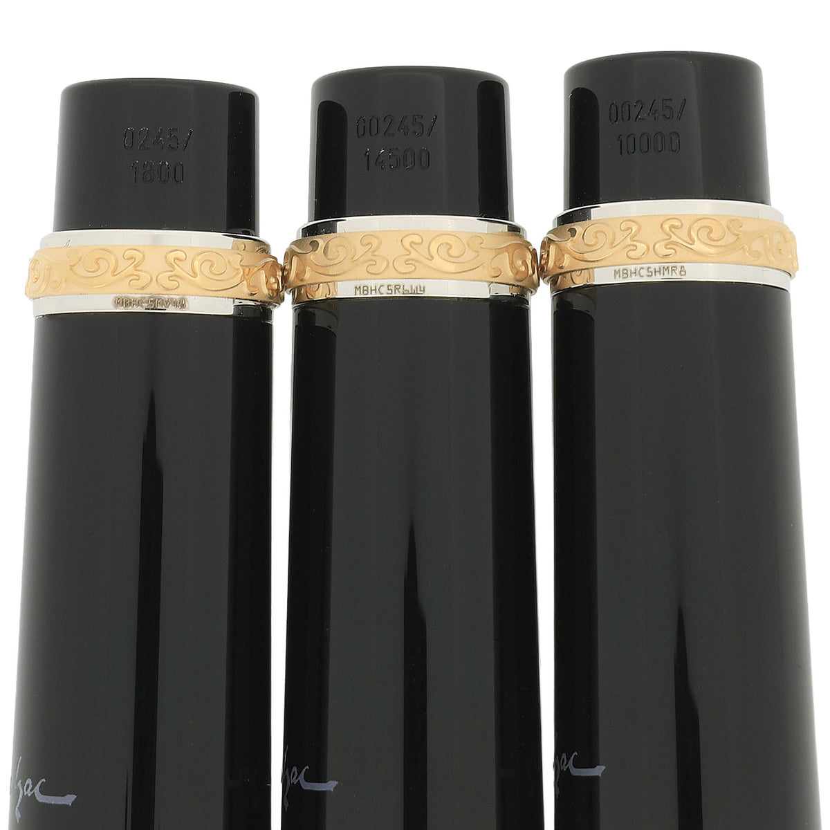 2013 MONTBLANC HONORE de BALZAC 3 PIECE WRITER'S SERIES LIMITED EDITIO