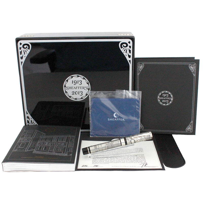 RARE 2013 SHEAFFER CENTENNIAL STERLING SILVER LIMITED EDITION 34/516 FOUNTAIN PEN NEVER INKED OFFERED BY ANTIQUE DIGGER