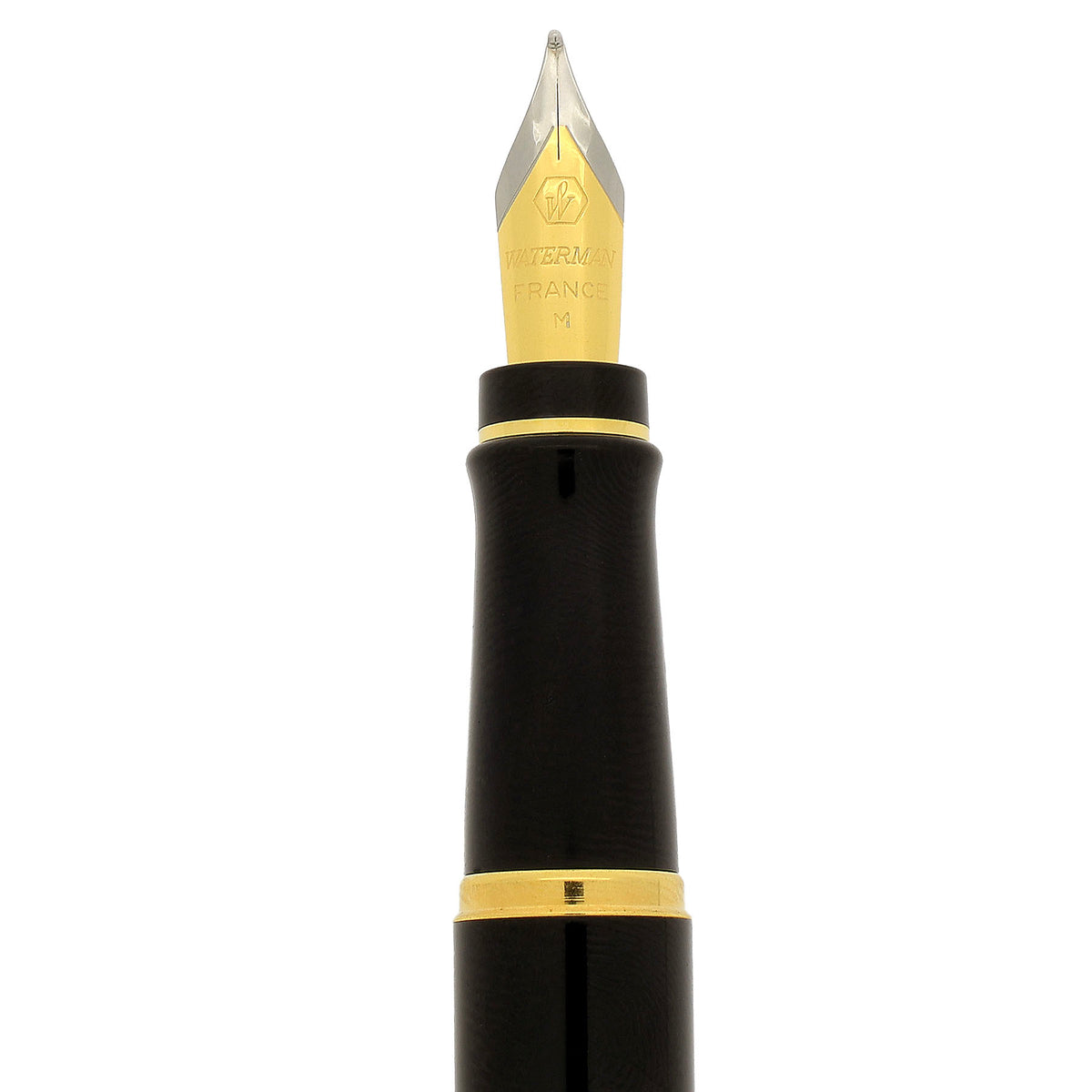 WATERMAN 万年筆 黒 金メッキ NEVER INKED 2013 WATERMAN EXPERT II POLISHED BLACK & GOLD TRIM MEDIUM