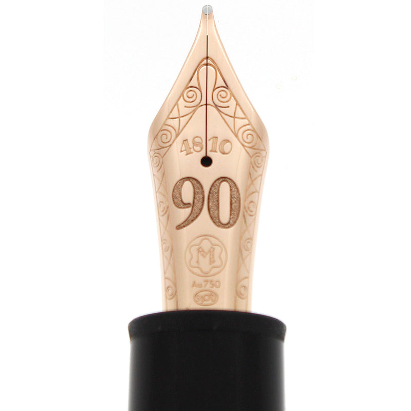 SCARCE 2014 MONTBLANC 149 90TH ANNIVERSARY LIMITED ROSE GOLD TRIM FOUNTAIN PEN NEVER INKED OFFERED BY ANTIQUE DIGGER