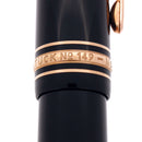 SCARCE 2014 MONTBLANC 149 90TH ANNIVERSARY LIMITED ROSE GOLD TRIM FOUNTAIN PEN NEVER INKED OFFERED BY ANTIQUE DIGGER