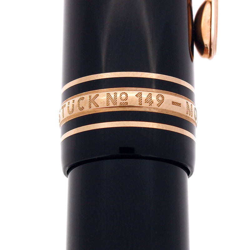 SCARCE 2014 MONTBLANC 149 90TH ANNIVERSARY LIMITED ROSE GOLD TRIM FOUNTAIN PEN NEVER INKED OFFERED BY ANTIQUE DIGGER