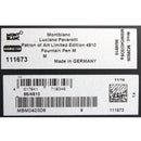 2015 MONTBLANC LUCIANO PAVAROTTI PATRON OF ART LIMITED EDITION 96/4810 FOUNTAIN PEN NEVER INKED OFFERED BY ANTIQUE DIGGER