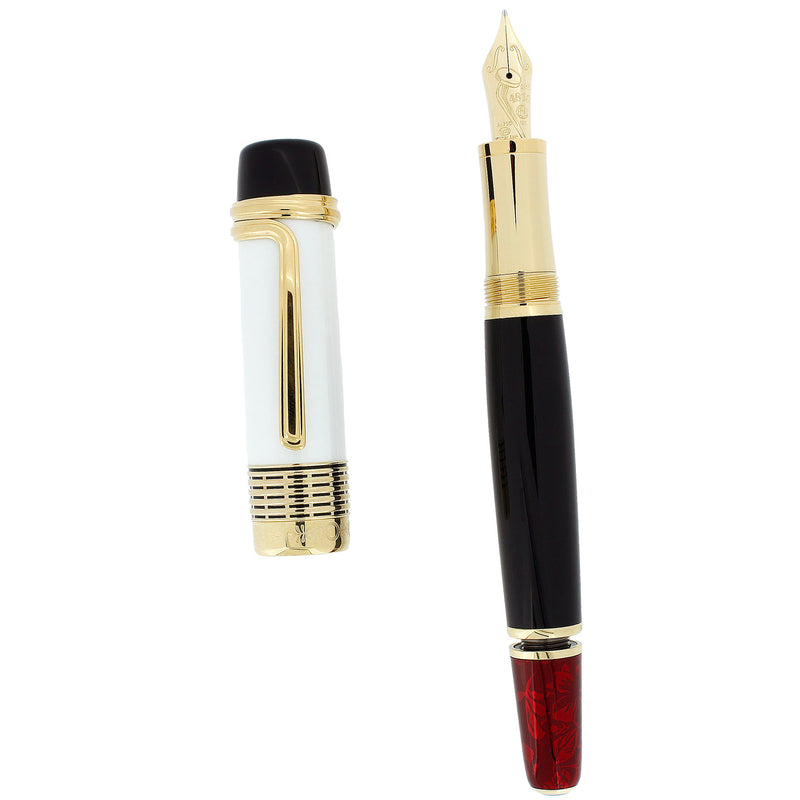 2015 MONTBLANC LUCIANO PAVAROTTI PATRON OF THE ARTS LIMITED EDITION 4810 FOUNTAIN PEN NEVER INKED OFFERED BY ANTIQUE DIGGER