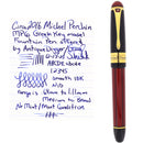 2015 MICHEL PERCHIN MP6 LIMITED EDITION 83/88 GREEK KEY RUBY RED GUILLOCHE ENAMELED & STERLING VERMEIL TRIM FOUNTAIN PEN OFFERED BY ANTIQUE DIGGER