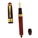 2015 MICHEL PERCHIN MP6 LIMITED EDITION 83/88 GREEK KEY RUBY RED GUILLOCHE ENAMELED & STERLING VERMEIL TRIM FOUNTAIN PEN OFFERED BY ANTIQUE DIGGER