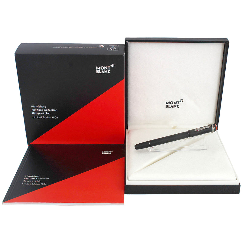 2016 MONTBLANC HERITAGE BLACK EBONITE ROUGE et NOIR LIMITED EDITION FOUNTAIN PEN NEW OLD STOCK OFFERED BY ANTIQUE DIGGER