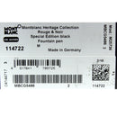 2016 MONTBLANC HERITAGE ROUGE et NOIR BLACK SPECIAL EDITION FOUNTAIN PEN NEVER INKED