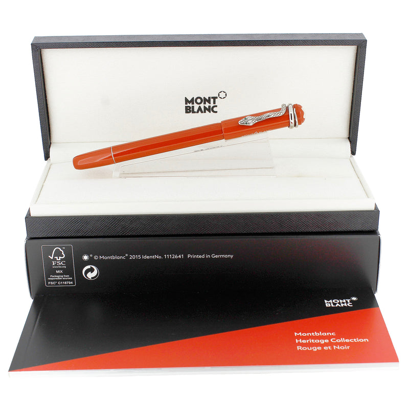 2016 MONTBLANC HERITAGE ROUGE et NOIR CORAL SPECIAL EDITION FOUNTAIN PEN NEVER INKED OFFERED BY ANTIQUE DIGGER