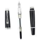 2016 MONTEGRAPPA PASSIONE ZEBRA CELLULOID & STERLING FOUNTAIN PEN NEVER INKED OFFERED BY ANTIQUE DIGGER