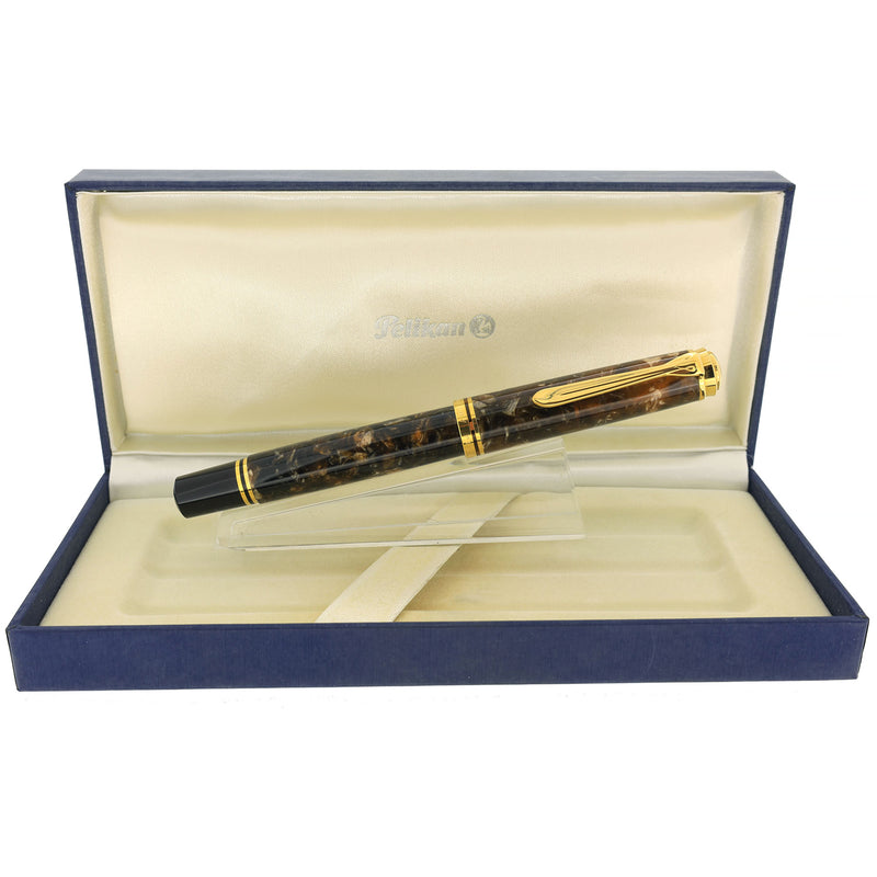 2017 PELIKAN M800 RENAISSANCE BROWN SPECIAL EDITION 18K MED NIB FOUNTA