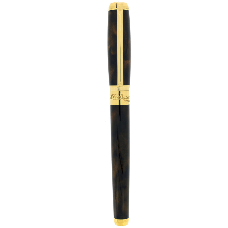 2017 S.T. DUPONT ATELIER BROWN CHINESE LACQUER FOUNTAIN PEN NEVER INKE