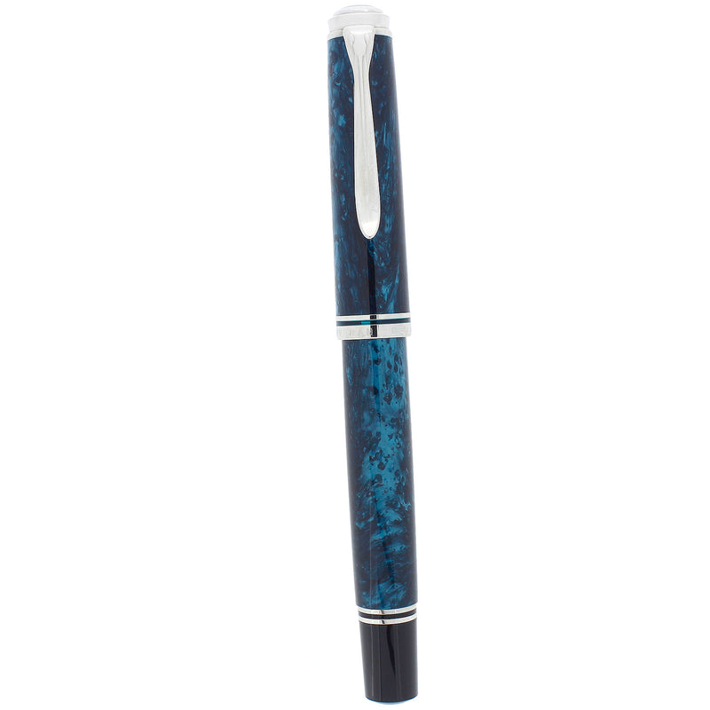 2018 PELIKAN M805 OCEAN SWIRL SPECIAL EDITION 18K MED NIB FOUNTAIN PEN MINT OFFERED BY ANTIQUE DIGGER