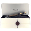 2019 PELIKAN M800 BROWN-BLACK SPECIAL EDITION 18K MED NIB FOUNTAIN PEN NEW IN BOX OFFERED BY ANTIQUE DIGGER