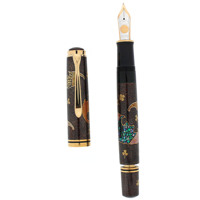 SCARCE PELIKAN M1000 FIVE LUCKY BATS MAKI-E LIMITED EDITION 67/123 FOUNTAIN PEN MINT IN BOX NEVER INKED OFFERED BY ANTIQUE DIGGER